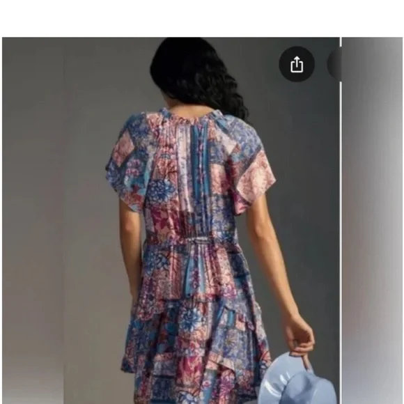 Anthropologie Multicolor Robin Tiered Mini Dress - Picture 2 of 10